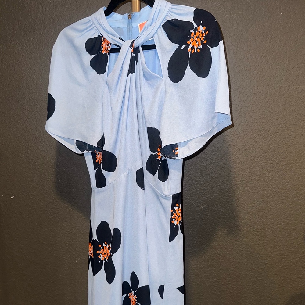 Kate Spade Grand Flora Twist Neck Dress